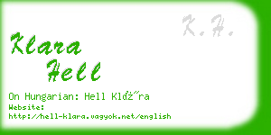 klara hell business card